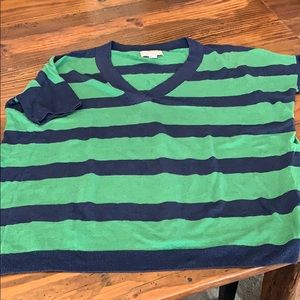 Banana Republic striped, short-sleeved sweater